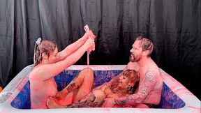 MY FIRST TIME GETTING GUNGED WITH A HOT MARRIED COUPLE
