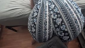 Hot milf grinds her thick ass on hubby's cock in provocative lapdance