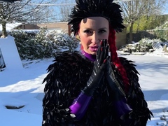 Amateur redhead milf alena strips and dances