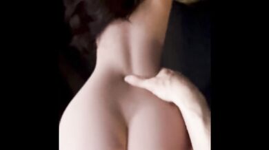 Petite Swedish brunette sexdoll gets anal doggy style in POV
