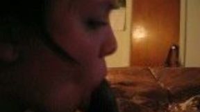 Petite white coed chick worships my mandingo sucking it