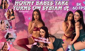 Horny Babes Take Turns On Sybian