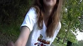 Amateur Handjob in the Park