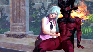 Demon hard fuck in the mouth of princess elizabeth