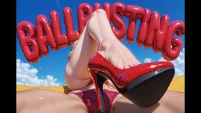 BALLBUSTING - Tied to Chair With Legs Spread and Light Kicks Building to Sharp Ones on Balls While Stroking You Then Crushing Your Nuts While You Cum (Erotic Audio)