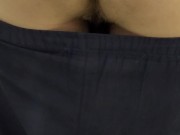 Walking outside and having a wank in the garage