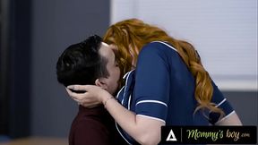 MILF Lauren Phillips sucks and devours young student's massive cock in the