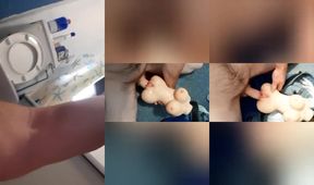 Muscle Hunk Slams Huge Cock Into Dripping Sex Doll Pussy Explosion