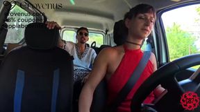 Big dick shoved down bambola Yuki’s throat in public taxi pickup roleplay