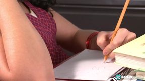 Colby McAdams Is the Classroom Slut Who Cums on the