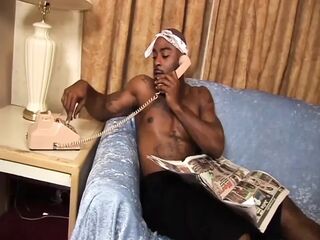 Ebony on ebony...snatch screwing large ebony jock in throat