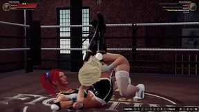 Polly Plaything VS Bunny Glamazon (Naked Fighter 3D)