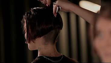Nikita gets a surprising new look - shaved smooth (STEP 2)