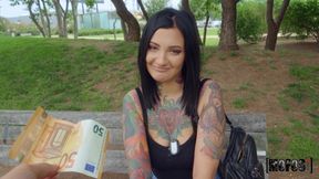 Adel Black-Haired Beauty's Public Affair Sparks Wild Outdoor Passion