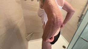 In Our Waikiki Hotel -- Suspenders, Sunset, and Slow-mo Shower