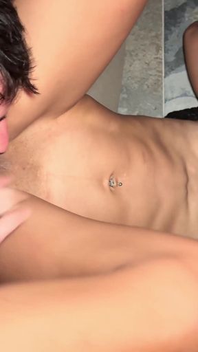 Hot Slim Latina Rides &amp; Sucks Two Thick Dicks on Couch - Passionate Dvp Ending in Messy Facials