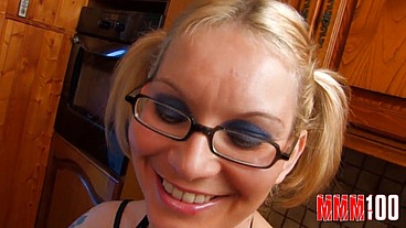 A fat slut is face spanked and smashed into pussy and ass