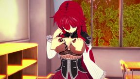 rias gremory fucking in the class room - dxd - part 1 (sucking and titi fuck)