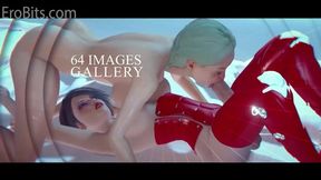 Sci-Fi Futanari ravages voluptuous girl 3D porn. Futadom animated 3DX fantasies