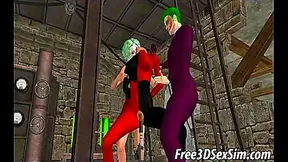 Harley Quinn Toys Her Pussy in Steamy 3D Cartoon Solo Fantasy Scene