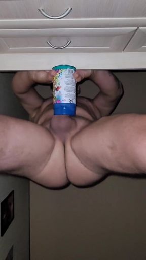 A Man Fucked a Tea Can. Artificial Vagina
