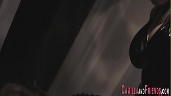 Kinky tgirl tugging her cock