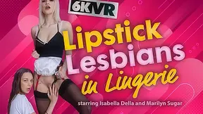 Lipstick lesbians in lingerie starring Marilyn Sugar and Isabella Della