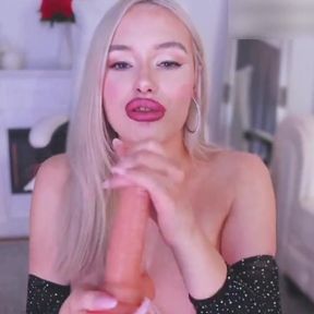 Blonde Baddie Fucking Herself with 2 Toys Dripping Cum