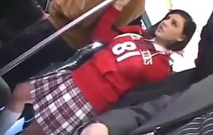 Helpless girl on bus