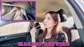 REGINA MAKE UP REVVING BLACK NYLON HIGH HEELS_4K (real video) full video 13 min