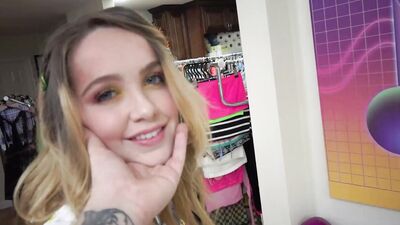 Cute blonde doll turned into lustful harlot who craves hardcore anal fucking