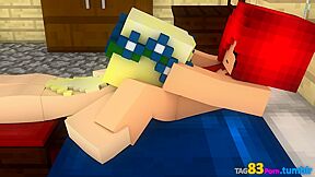 Minecraft Lesbians In A Need Of A Lick - 3d Experience