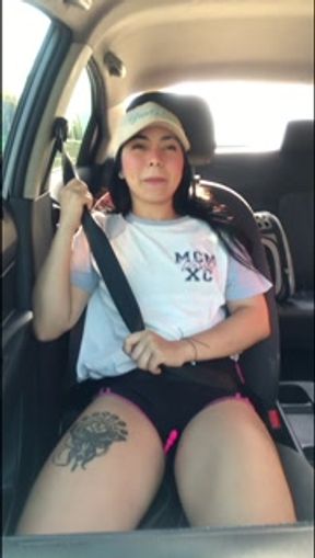 Flatbed driver encourages me to masturbate in his car
