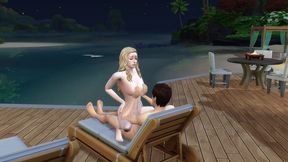 dia de sexo na praia. the sims 4