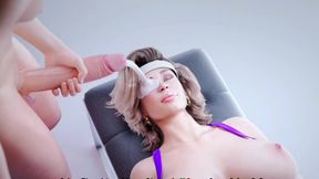 Hot stepmom takes biggest cock cumshot on her face