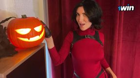 Halloween night: Ada Wong's bare pussy gets well fucked and cum mouthed