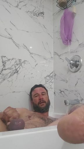 Shaving in the tub