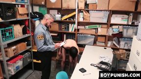 BoyPunish.com - Twink suspect's bareback screwing by a horny officer's raw, throbbing