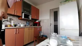 Sexy MILF gives breakfast and blows her husband