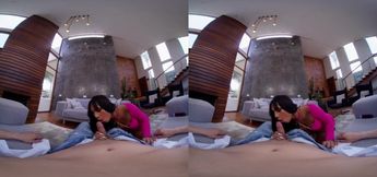 Glamour tease titjob masturbation couch sex in virtual reality