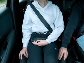 After the driving lesson, things got hawt inside the car