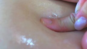 milf beauty navel oil play