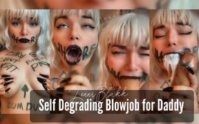Self degrading blowjob for daddy