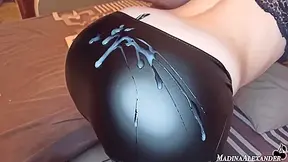 Girl Sucks Dick And Has Doggystyle Sex Till She Gets Cum On Leather Pants