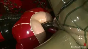 Latex-clad Beauties Finger Their Asses & Tease Each Other With Toys