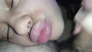 daddy cum on my lips, he jerked in face off until he cum right on my big lips🍆🥛🥛🤤😋💦😵😵‍💫🍆🥛