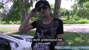 PublicSex Short haired brunette backseat fucker