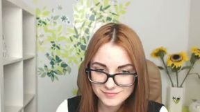 Red Head Girl Shows Her Beautiful Face in a Camera