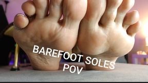 The short version of clip POV Goddess French pedicure toes and wrinkled soles on yr face