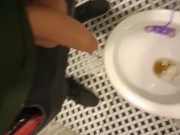 Pissing with a soft dick in my straight mates toilet